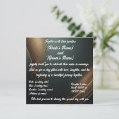 Elegante gouden turquoise trouwuitnodiging kaart (Staand voorkant)