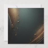 Elegante gouden turquoise trouwuitnodiging kaart (Achterkant)