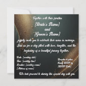 Elegante gouden turquoise trouwuitnodiging kaart (Voorkant)