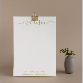 Elegante gouden typografie Monogram Mail Briefhoofd