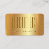Elegante gouden typografie Script Architect Luxury Visitekaartje (Voorkant)