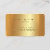 Elegante gouden typografie Script Architect Luxury Visitekaartje (Achterkant)