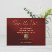 Elegante Gouden Typografie Script Save The Date (Staand voorkant)