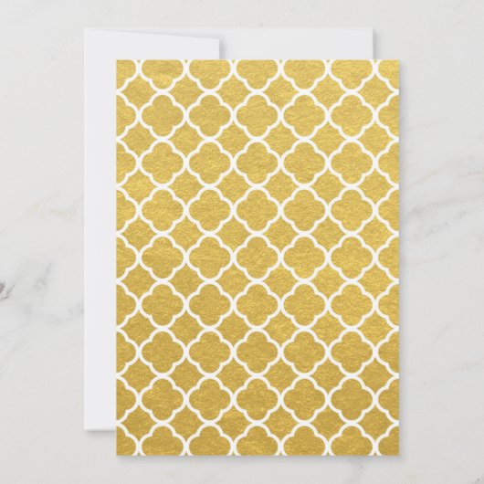 Elegante gouden uitnodiging voor 50-jarig huwelijk (Achterkant)