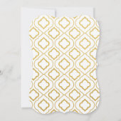 Elegante gouden uitnodiging voor 50e trouwdag (Achterkant)