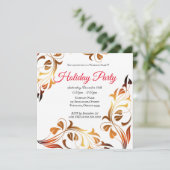 Elegante gouden uitnodiging voor feestelijke bedri (Staand voorkant)