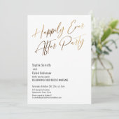 Elegante gouden uitnodiging voor Happily Ever Afte (Staand voorkant)