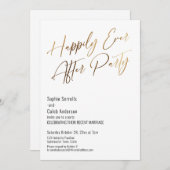 Elegante gouden uitnodiging voor Happily Ever Afte (Voorkant / Achterkant)