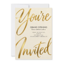 Elegante Gouden Uitnodiging voor je Feest