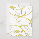 Elegante gouden uitnodiging voor jullie trouwdagju (Achterkant)