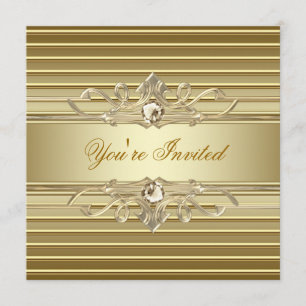 Elegante gouden uitnodigingen voor een feestje