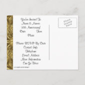 Elegante gouden uitnodigingskaartjes voor 50-jarig uitnodiging briefkaart (Achterkant)