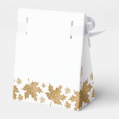 Elegante gouden val laat aangepaste bruiloft bedankdoosjes (Achterkant)