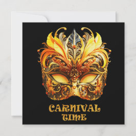 Elegante gouden veren Venetiaans masker