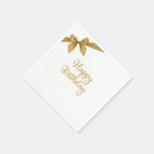 Elegante gouden verjaardag servet (Hoek)