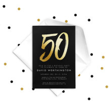 Elegante gouden verjaardagsfeestje van 50 jaar