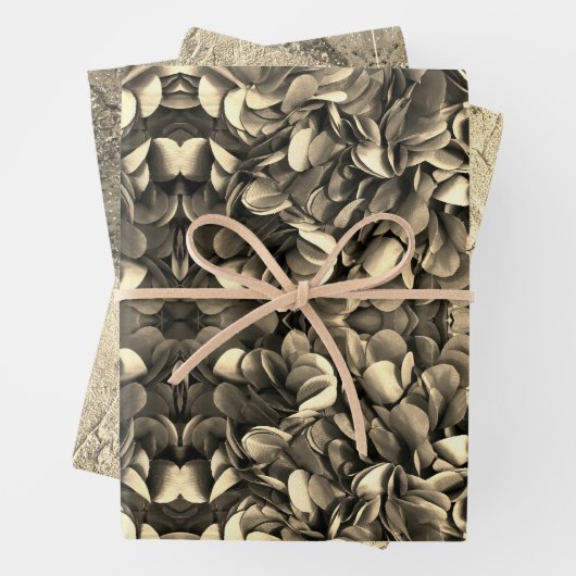 Elegante Gouden Verpakkende Document Vlakke Bladre Inpakpapier Vel (In situ)