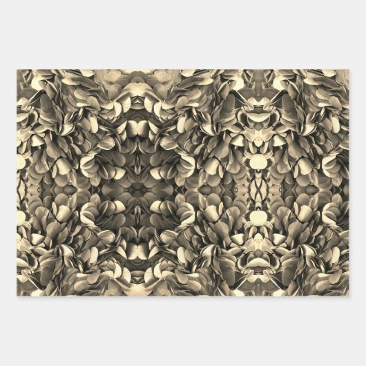 Elegante Gouden Verpakkende Document Vlakke Bladre Inpakpapier Vel (Voorkant)