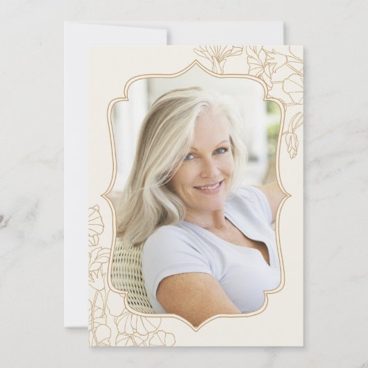 Elegante Gouden Verrassing 60e Verjaardag Kaart (Achterkant)