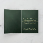 Elegante Gouden Vierbladige Klaver St. Patrick's D Kaart (Binnen)