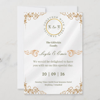 Elegante Gouden Vintage Bewaar de Datum Save The Date