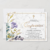 Elegante gouden Vintage bloembevestiging Kaart (Voorkant)