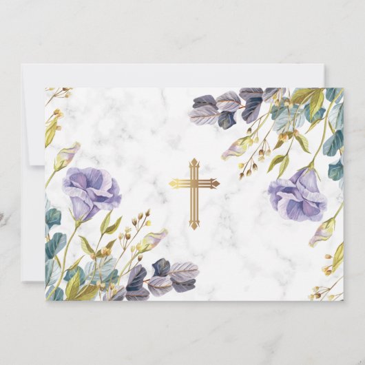 Elegante gouden Vintage bloembevestiging Kaart (Achterkant)