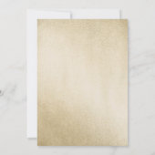 Elegante gouden vintage bloemensave the date save the date (Achterkant)