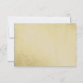Elegante gouden vintage bloemige trouwdetails kaart (Achterkant)