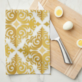 Elegante gouden vintage theedoek