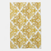 Elegante gouden vintage theedoek (Verticaal)