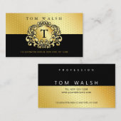 Elegante gouden visitekaartje met spikkels (Voorkant / Achterkant)