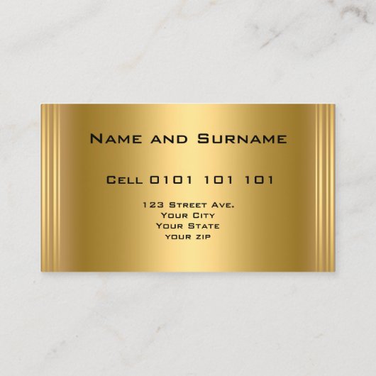 Elegante gouden Visitekaartjes (Achterkant)