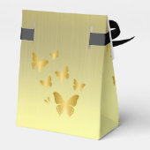 Elegante gouden vlinders 50ste bruiloft Jubileum Bedankdoosjes (Achterkant)