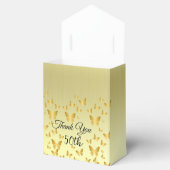 Elegante gouden vlinders 50ste bruiloft Jubileum Bedankdoosjes (Geopend)