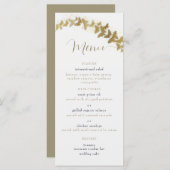 Elegante Gouden Vlinders Boho Chic Klasse Bruiloft Menu (Voorkant / Achterkant)