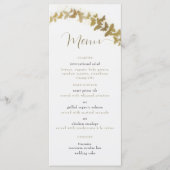 Elegante Gouden Vlinders Boho Chic Klasse Bruiloft Menu (Voorkant)
