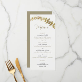 Elegante Gouden Vlinders Boho Chic Klasse Bruiloft Menu