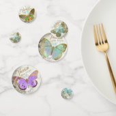 Elegante Gouden Vlinders Gepersonaliseerde Naam Da Confetti (Groep)