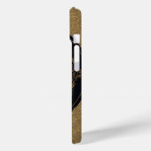Elegante Gouden Vogel in Sierlijk Antiek Frame Case-Mate iPhone Case (Achterkant / Links)