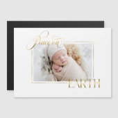 Elegante Gouden Vrede op Aarde Foto (Voorkant / Achterkant)