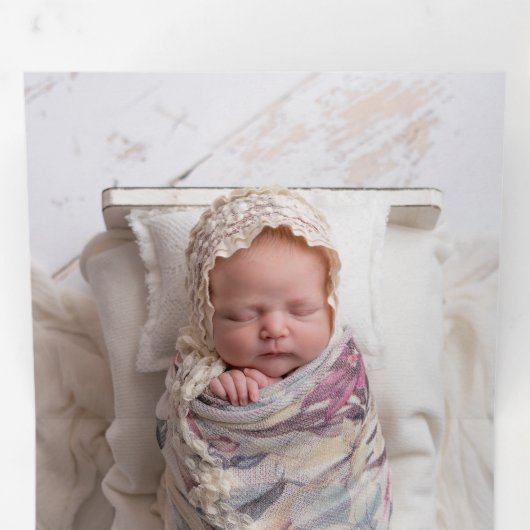 Elegante Gouden Vrede op Aarde Foto Drieluik Wenskaart (Binnenzijde eerst)