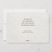 Elegante gouden vreugdevolle multi foto feestdagenkaart (Achterkant)