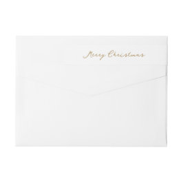 Elegante gouden vrolijke kerst retouradres