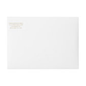 Elegante gouden vrolijke kerst retouradres (Voorkant)