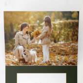 Elegante gouden vrolijke kerst typografie foto drieluik wenskaart (Binnenzijde eerst)