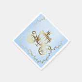 Elegante Gouden Wagens Blauwe Verhalenboek Koninkl Servet (Hoek)