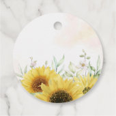 Elegante Gouden Waterverf Groene Bloemige Bedankt  Bedankjes Labels (Achterkant)