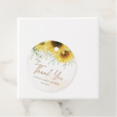Elegante Gouden Waterverf Groene Bloemige Bedankt  Bedankjes Labels (In situ)