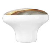 Elegante gouden werveling keramische knop (Zijkant)